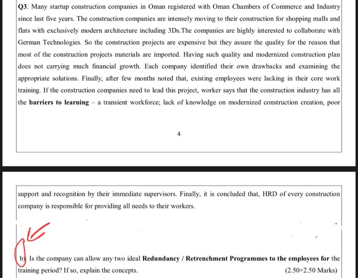 Q3. Many startup construction companies in Oman