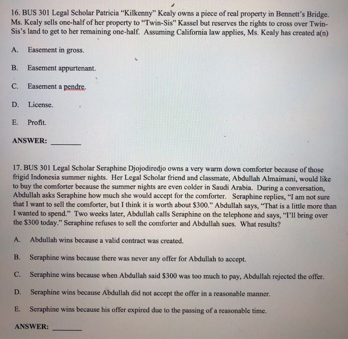 16. BUS 301 Legal Scholar Patricia Kilkenny"