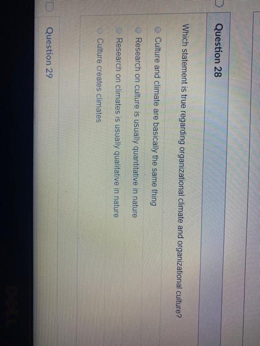 Question 28 Which statement is true regarding