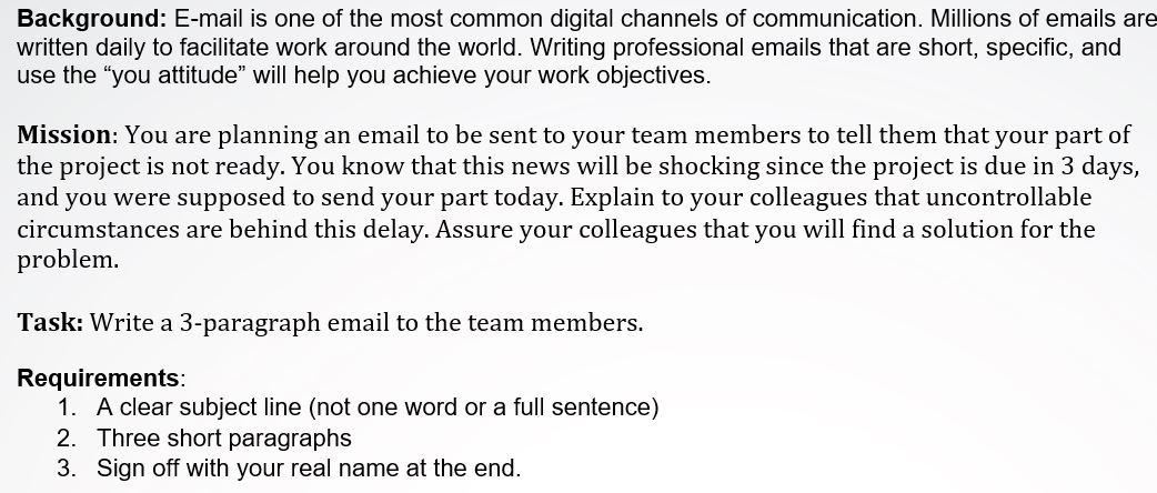 Background: E-mail is one of the most common