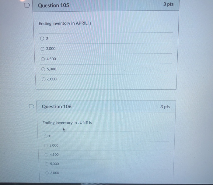 Question 104 3 pts Chapter 6, Aggregate