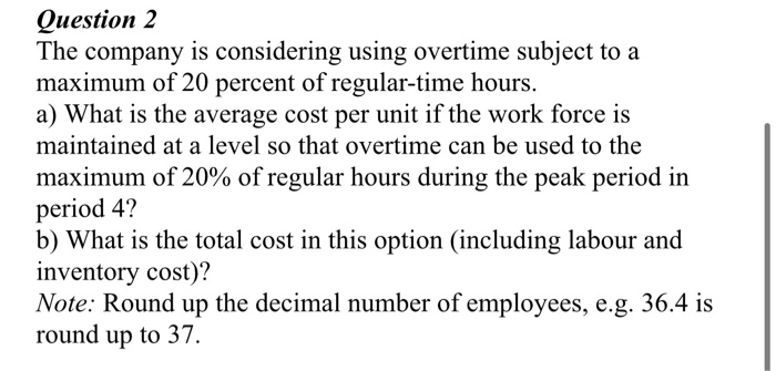 Here is an operations planning case analysis. You