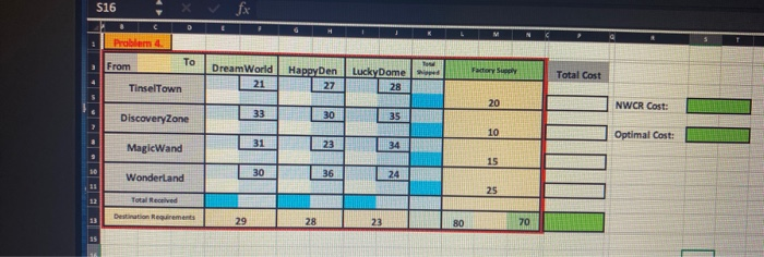 Please include formulas to type in excel. thanks!