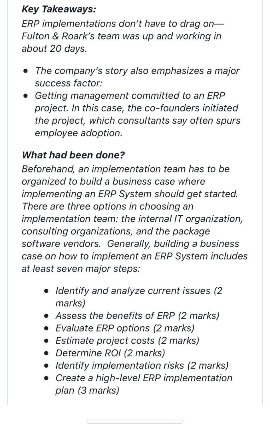 PART III. CASE ANALYSIS. (15 Marks) Business