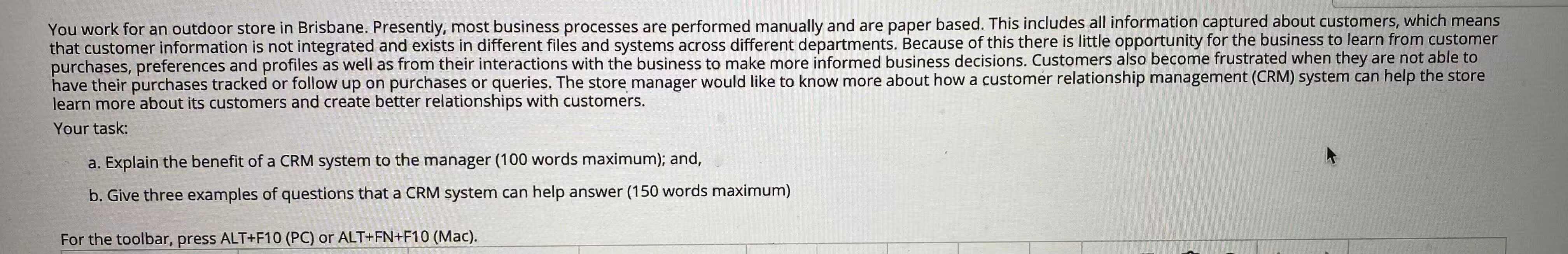 You work for an outdoor store in Brisbane.