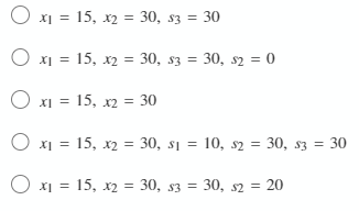 a)The basic variables and their values at the