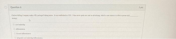 Question 6 1 pts Chili Community packaged