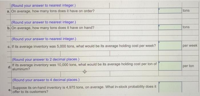 help please ! Anvils Works' requires, on average,
