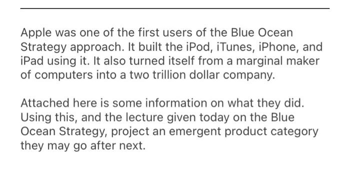 Apple was one of the first users of the Blue