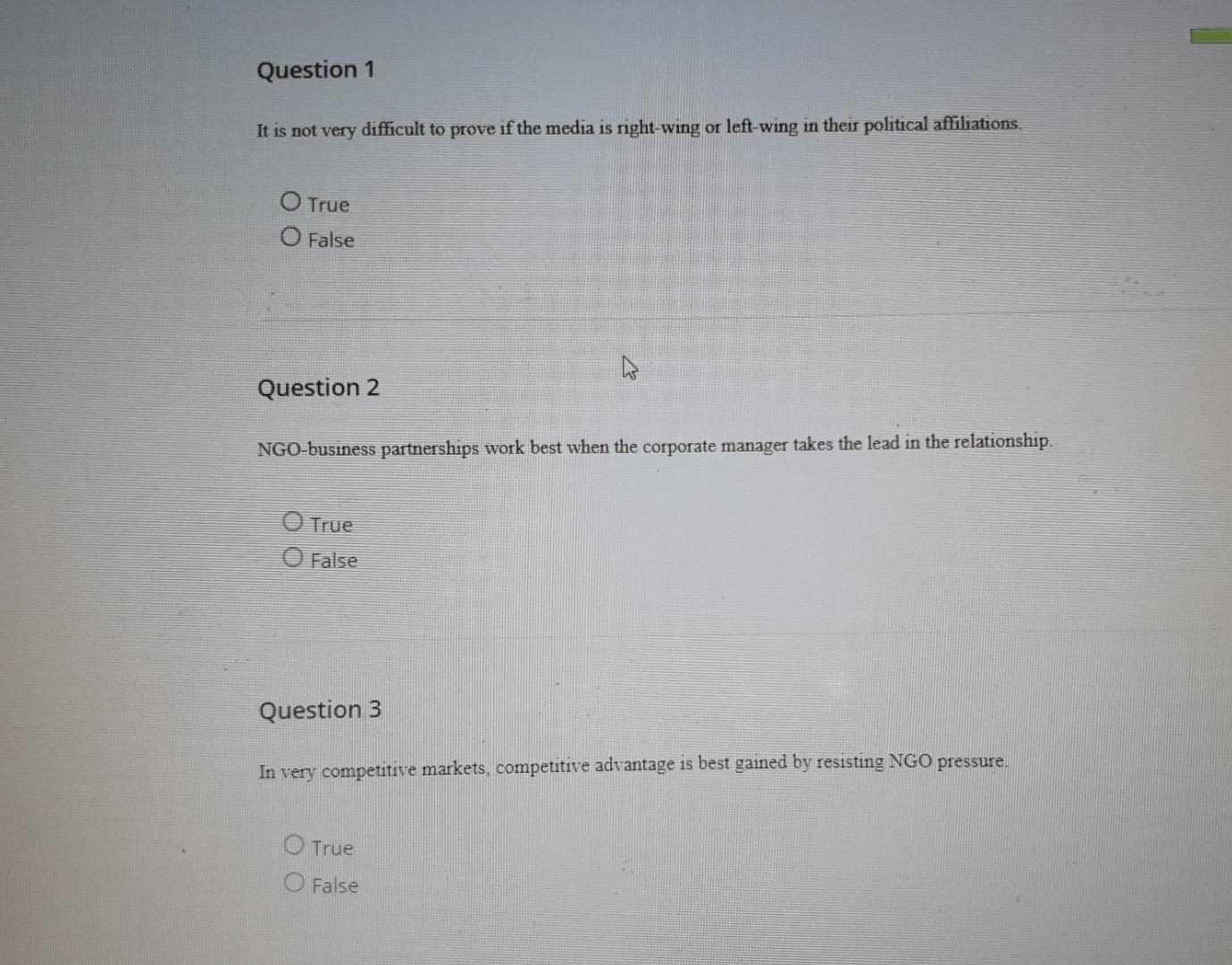 Question 1 It is not very difficult to prove if