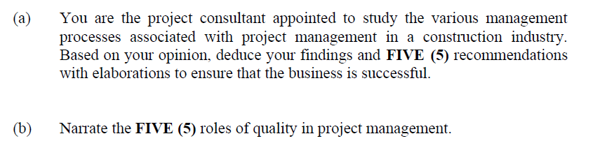 how to do question a and b? (a) You are the