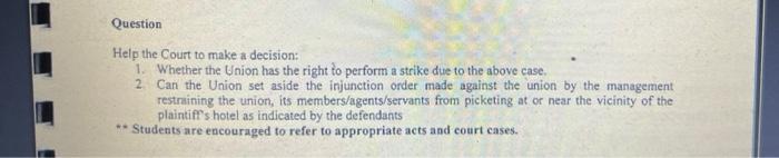 help me with the case study pls. STRIKING-OFF A