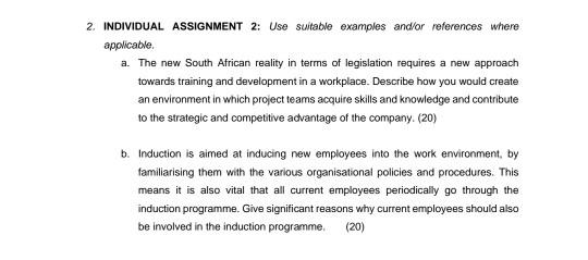 Please help me 2. INDIVIDUAL ASSIGNMENT 2: Use