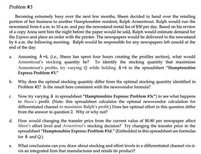 a. Problem #3 Becoming extremely busy over the