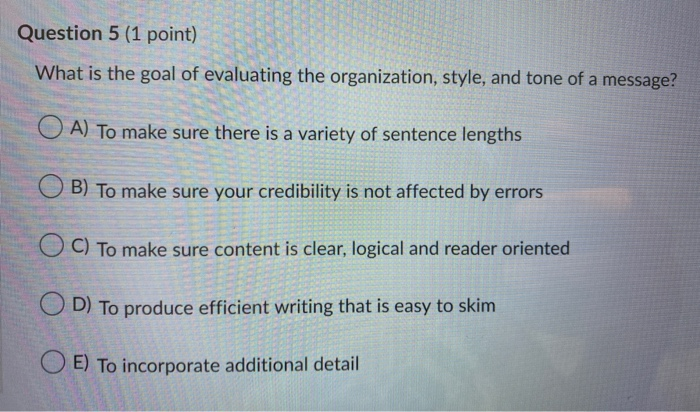 Question 1 (1 point) When wanting to incorporate