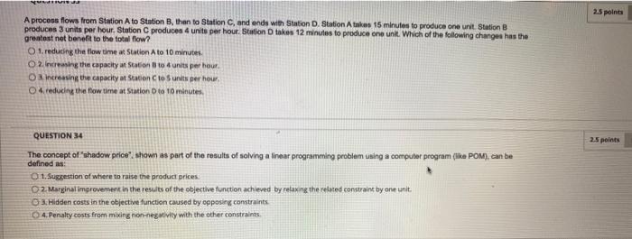 plz answer both thank you 2.5 point A process