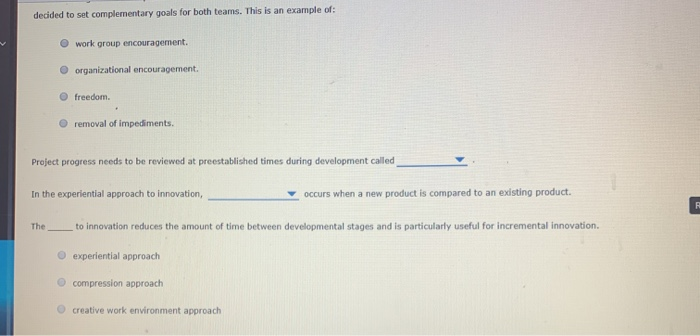 ANSWER ALL 2. Managing Innovation In the table