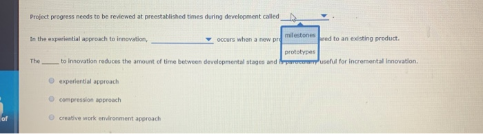 ANSWER ALL 2. Managing Innovation In the table