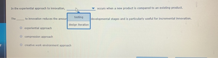 ANSWER ALL 2. Managing Innovation In the table