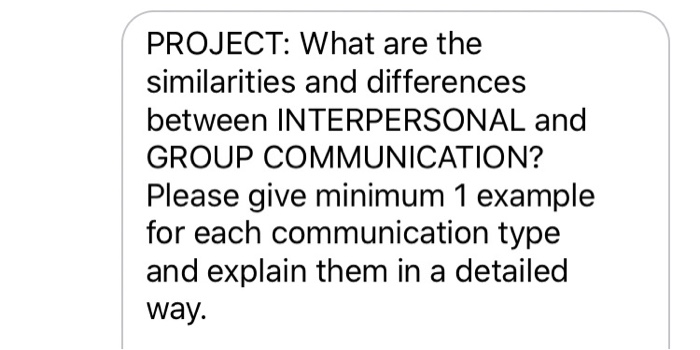 PROJECT: What are the similarities and