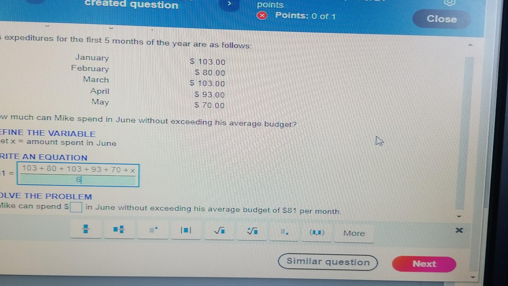 how do I solve this expeditures for the first 5