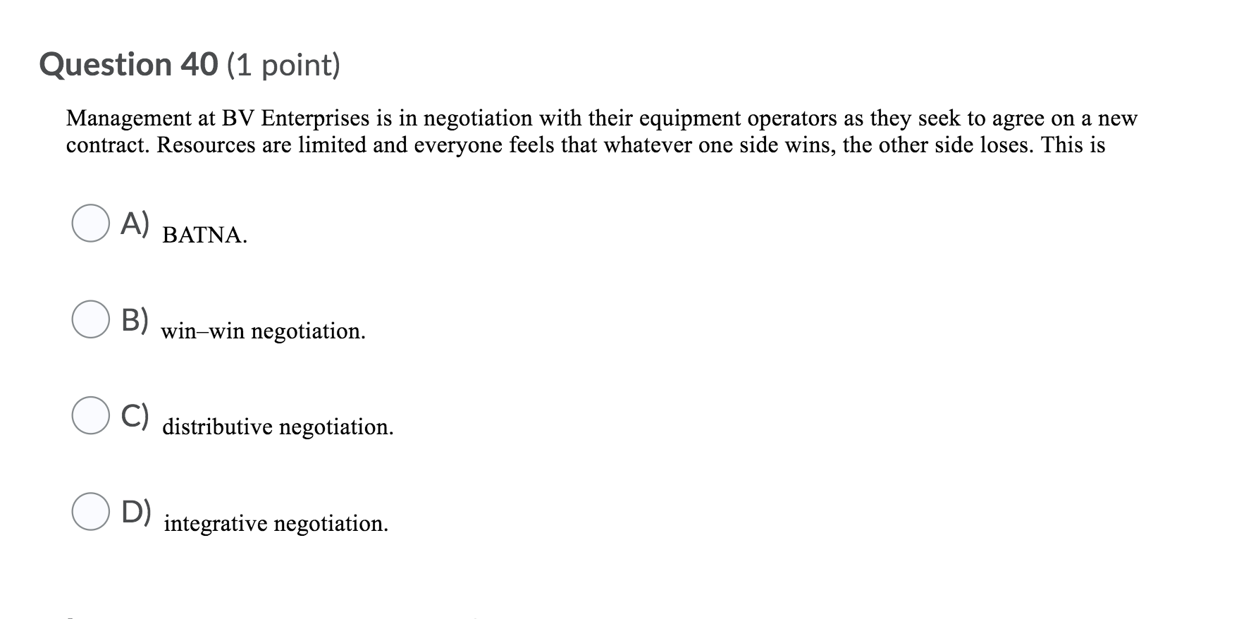 Question 38 (1 point) What is an example of task