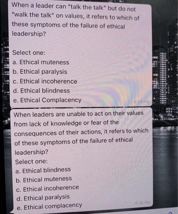 When a leader can "talk the talk" but do not