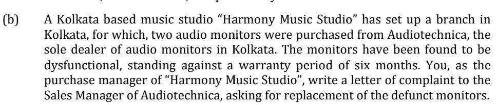 plzzzz write this letter in appropriate format