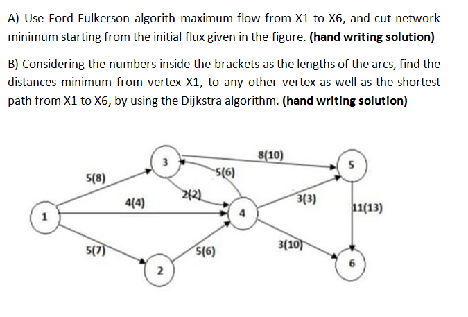 A) Use Ford-Fulkerson algorith maximum flow from
