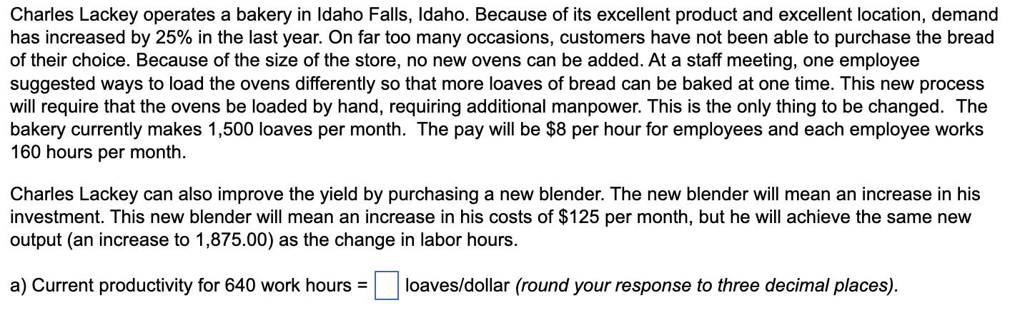 Charles Lackey operates a bakery in Idaho Falls,