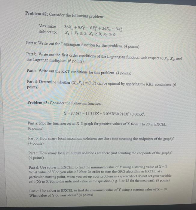 pls answer all the questions Problem $2 :