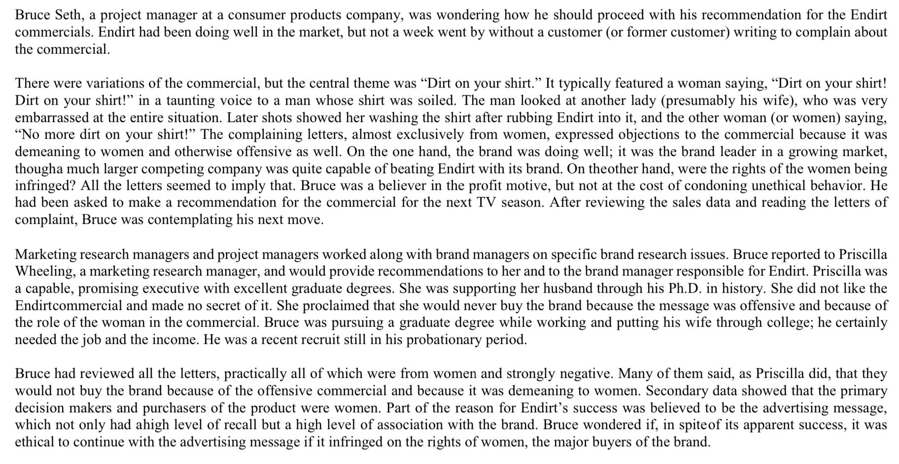 1. Identify and explain the relevant parties in