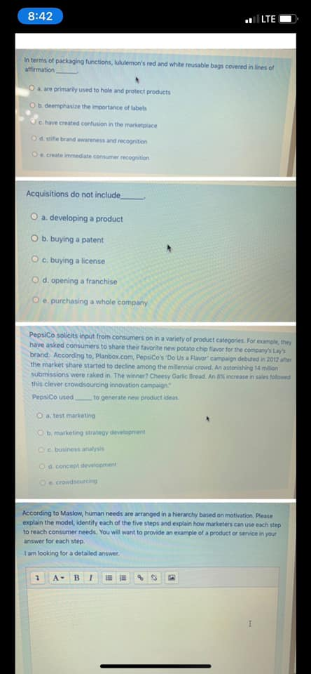 8:42 LTE in terms of packaging functions,