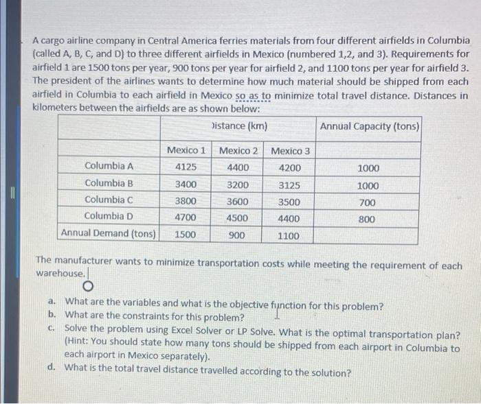 A cargo airline company in Central America