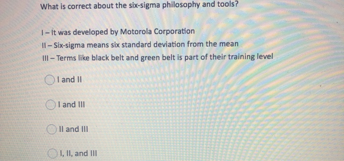 What is correct about the six-sigma philosophy