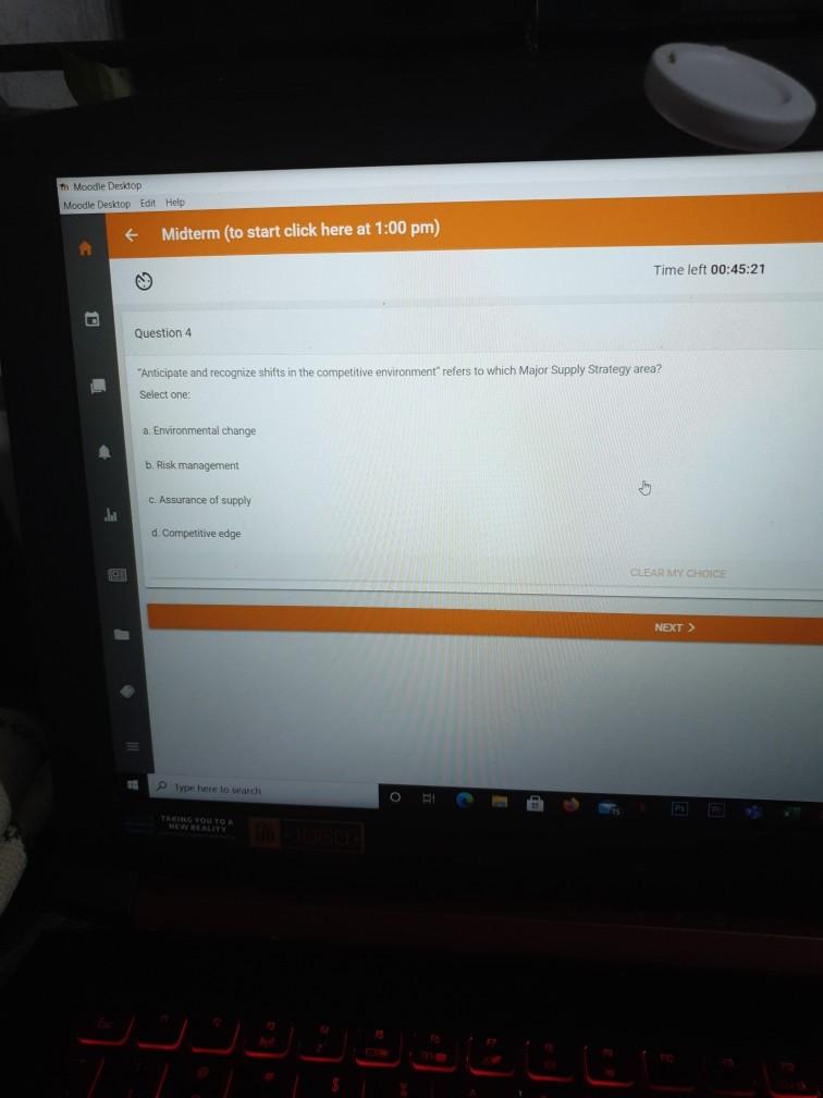 Moodle Desktop Moodle Desktop Edit Help Midterm