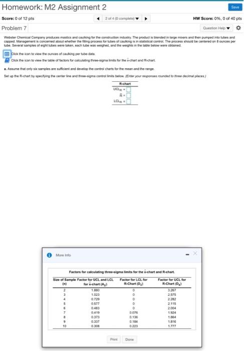 all information shown Homework: M2 Assignment 2