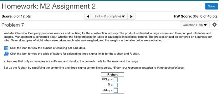 all information shown Homework: M2 Assignment 2