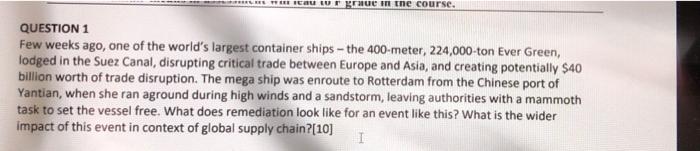 RELATEAU T Krauc m the course. QUESTION 1 Few