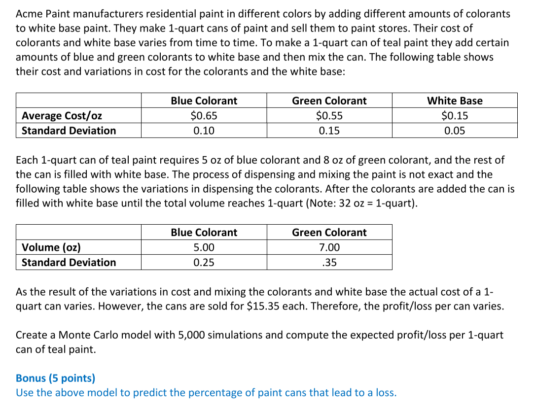 Acme Paint manufacturers residential paint in