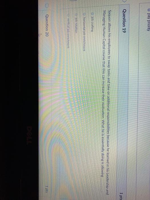 pay priority Question 19 1 pts Saquon allows his