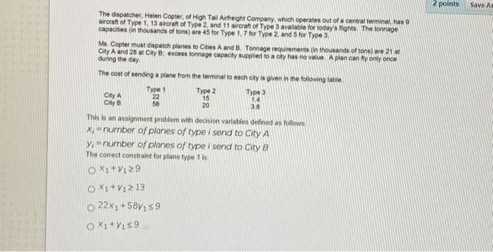 2 points Save Al The dispatcher, Helen Copter of