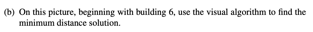3. (15 marks) Six buildings need to be connected