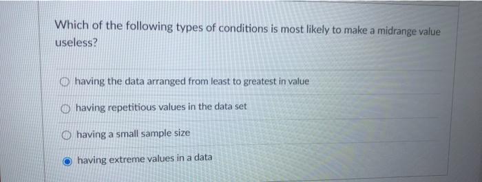 Which of the following types of conditions is