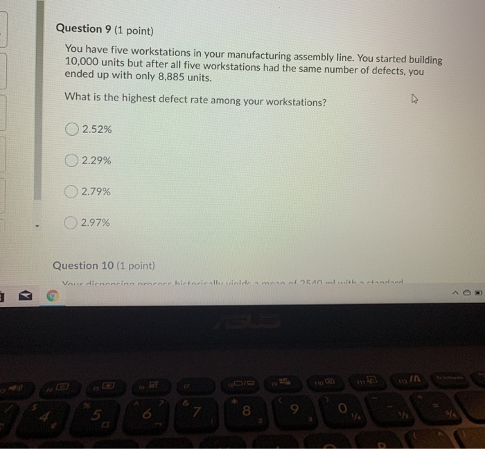 Question 9 (1 point) You have five workstations