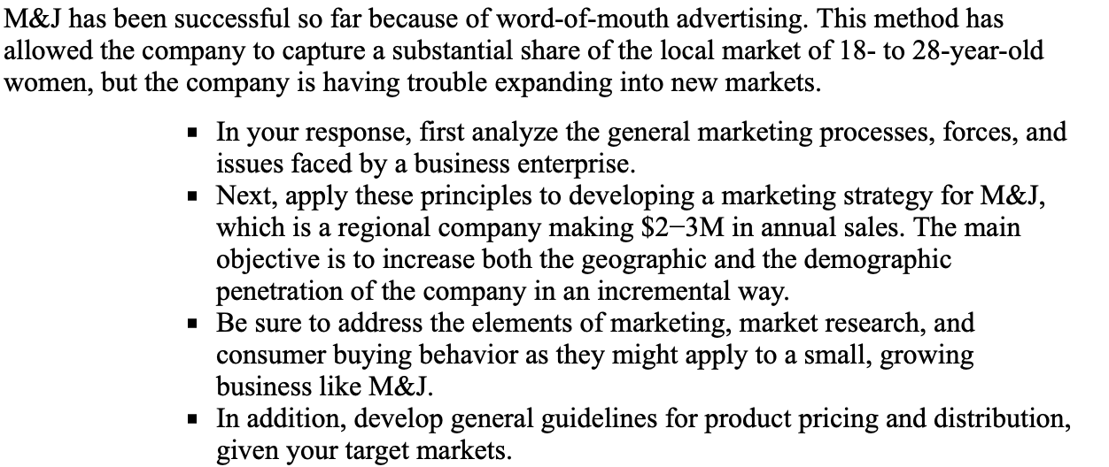 M&J has been successful so far because of