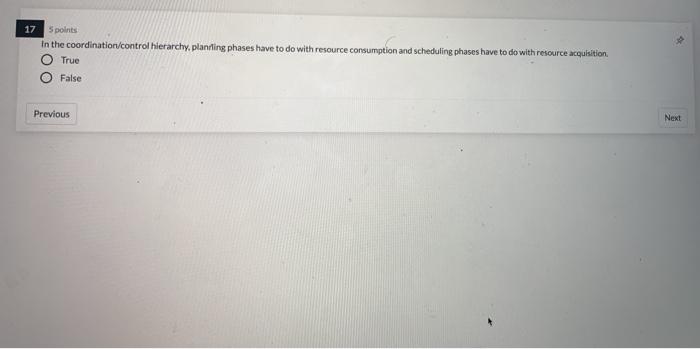 16 5 points Which of these Operations Planning &