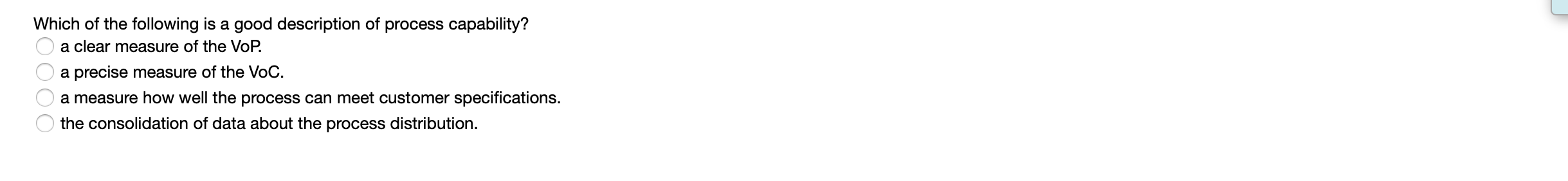 Which of the following is a good description of