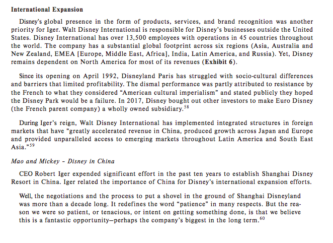 What corporate strategies did Disney follow? -How