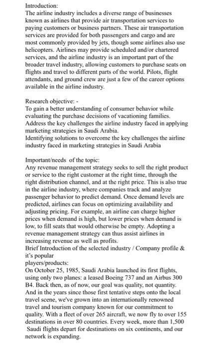 our topic our Introduction we need this please